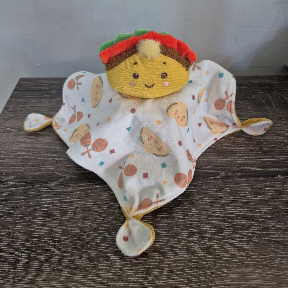 Mary Meyer Sweet Taco Lovey Plush Security Blanket Knotted Corners